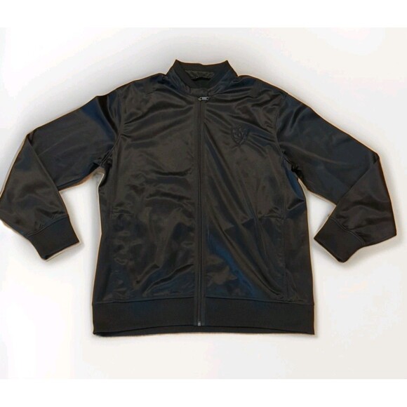 Sean John Track Jacket Mens XXL Black Full Zip Sweatshirt Pockets - Picture 1 of 6
